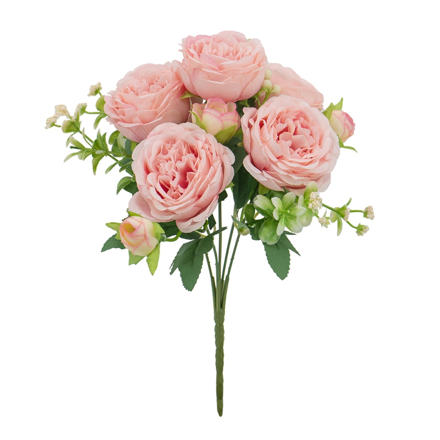 "Arbuste de Camélia Artificiel Rose Pâle, 5pcs"