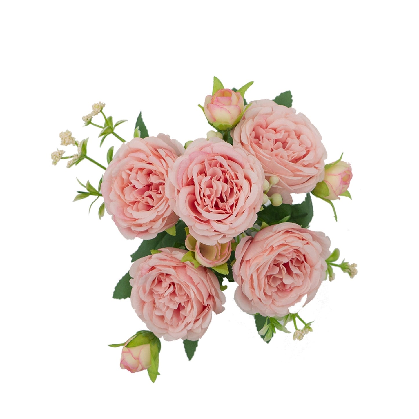 "Arbuste de Camélia Artificiel Rose Pâle, 5pcs"