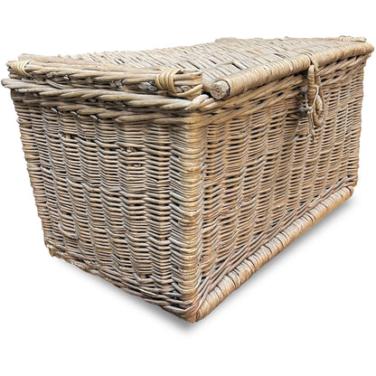 Large Antique French Baskets With Lid