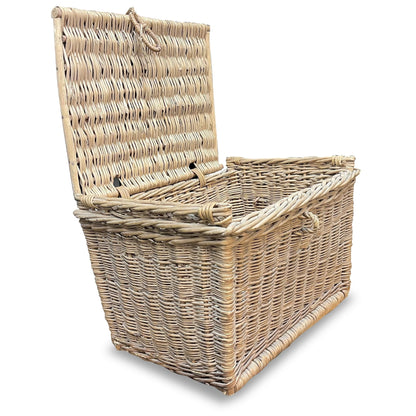 Large Antique French Baskets With Lid