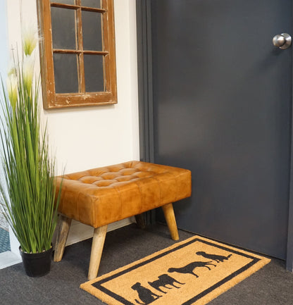 "TABOURET CUIR HAMMINGWAY, Dernière Chance"