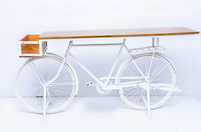 "Table Console Vélo Euro, Blanche"