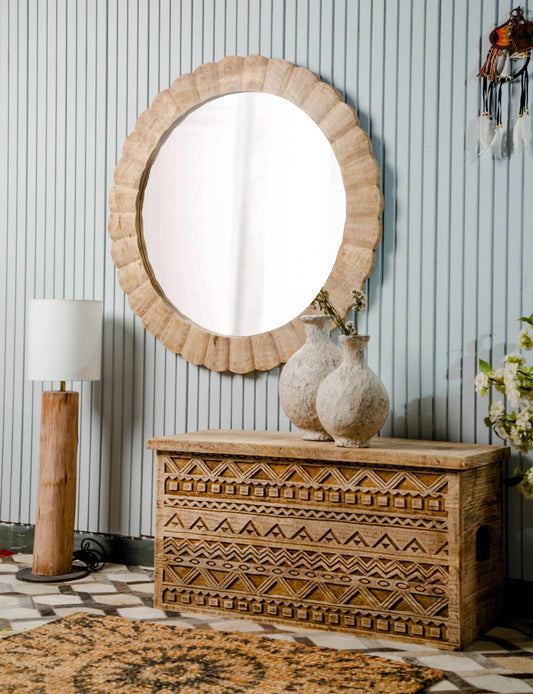 *2024 Intro* Lampe en bois avec abat-jour Blanc