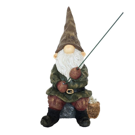 Gnome avec canne à pêche
