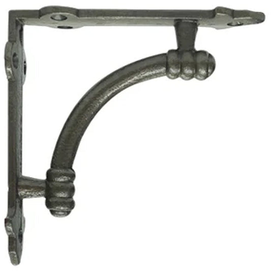 Slim Halfround Bracket, 5 inch, Antique Metal