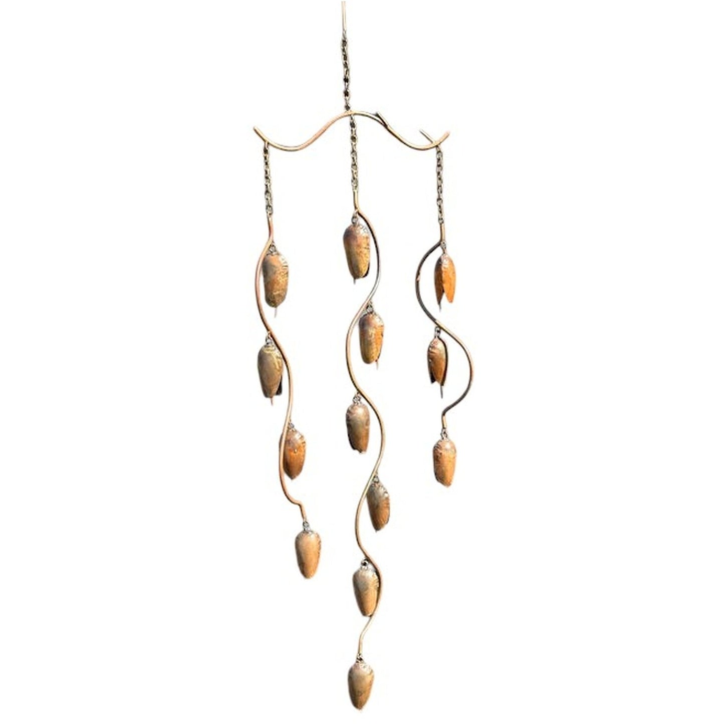 Flamed Triple Bell Spiral Wind Chime