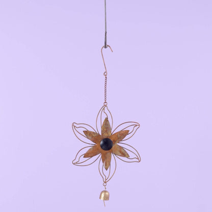 Flamed Open Petal Flower Ornament