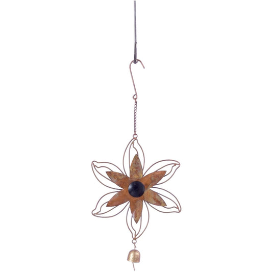 Flamed Open Petal Flower Ornament