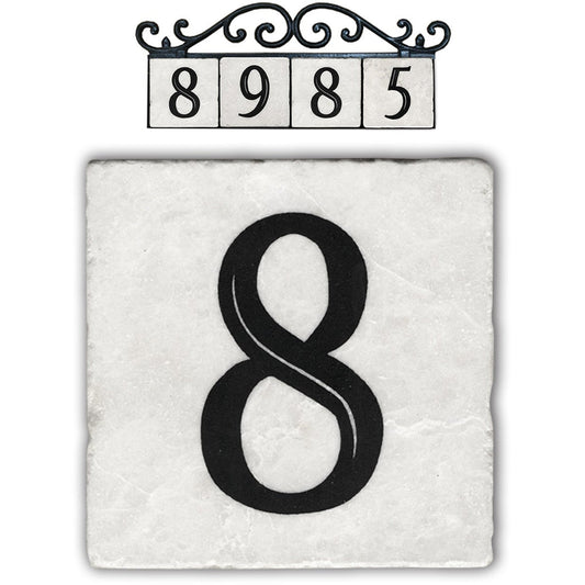 8,classic marble number tile