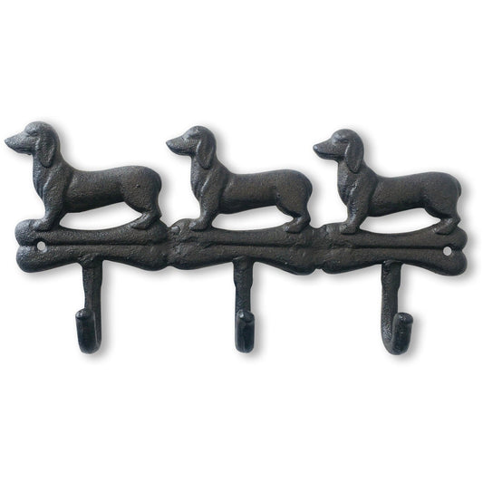 Row of Dogs Hook Rack, Cast Iron, Brown, 30% Off