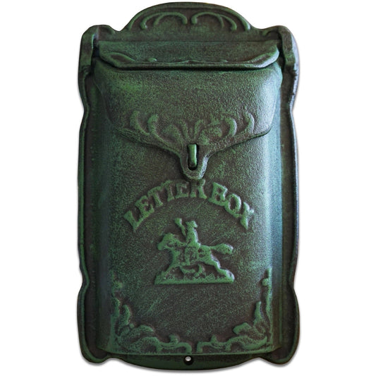 Cara Mailbox Green Cast Iron