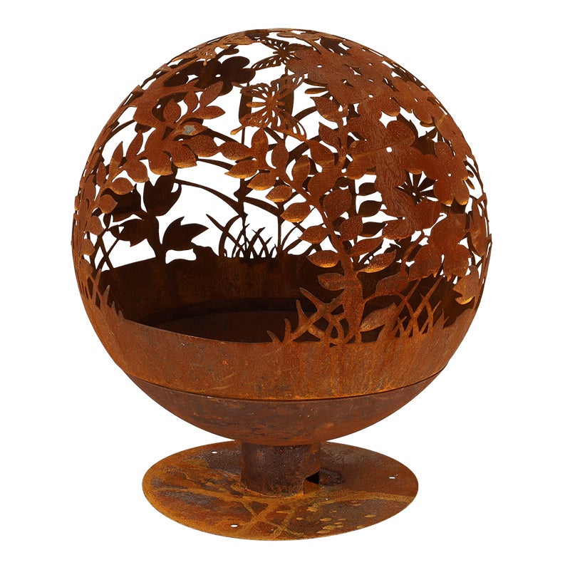 Rust Fire Ball Laser Cut Flowers