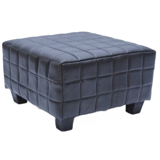 25% off, Quilted Leather Stool, Black