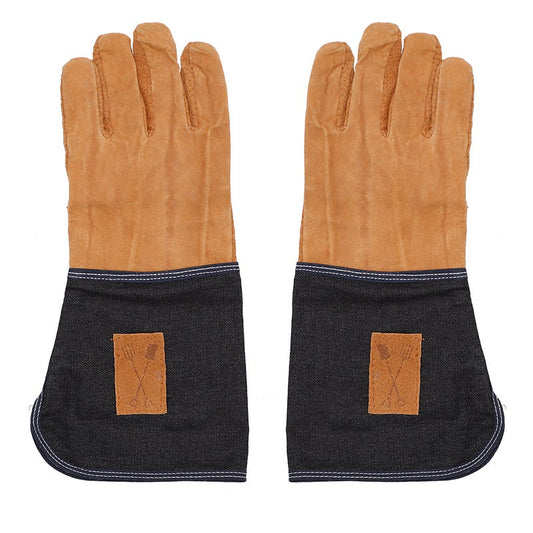 Gants de jardin en denim avec poignets