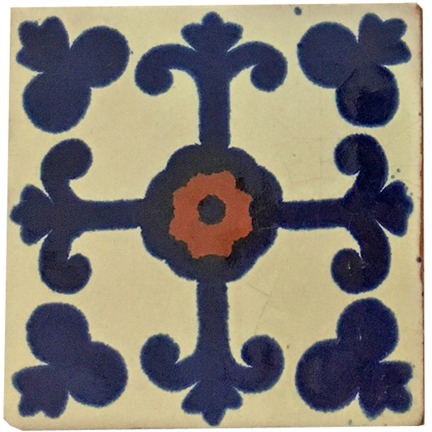 Dessous de Verre/Carreaux Croix Bleue Set/4