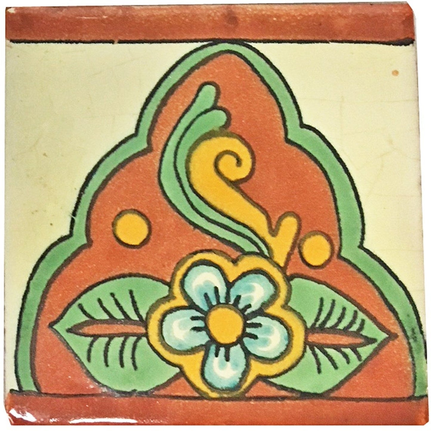 Coaster/Tiles Rust Flower Set/4