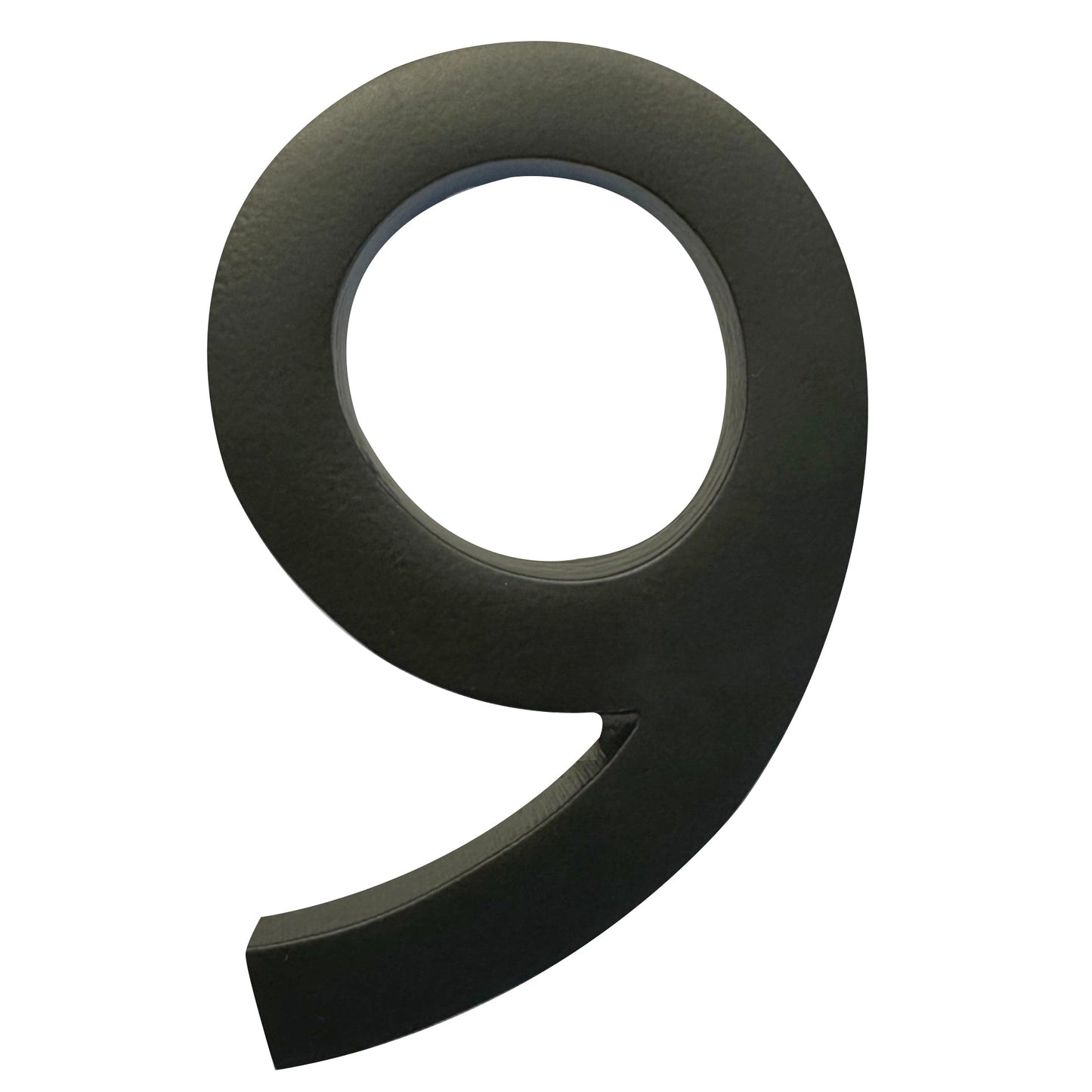 Self Adhesive Aluminum Number 9, 4 inch, Black