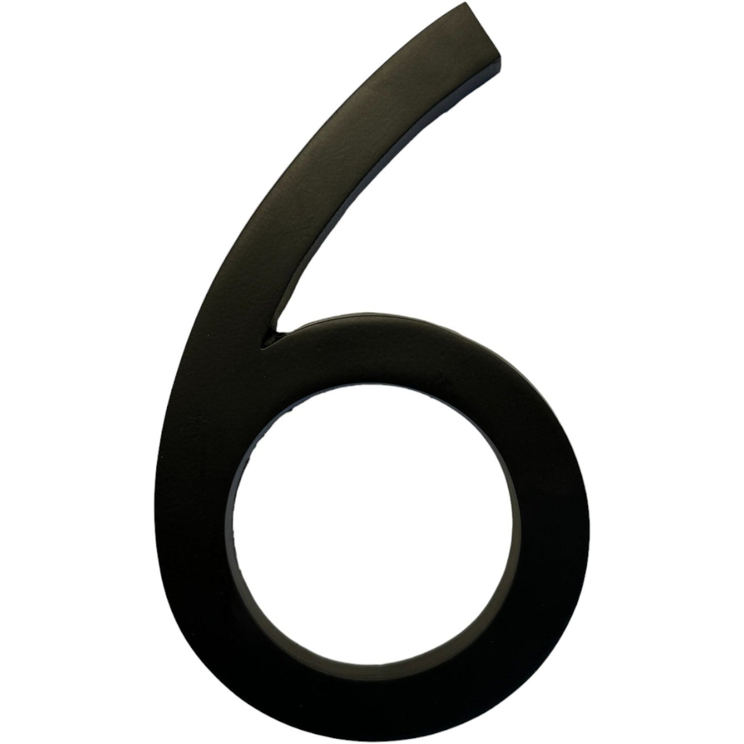 Self Adhesive Aluminum Number 6, 8 inch, Black