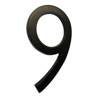 Self Adhesive Aluminum Number 9, 8 inch, Black