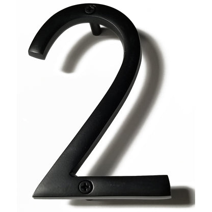 black aluminum number 2, 6inch