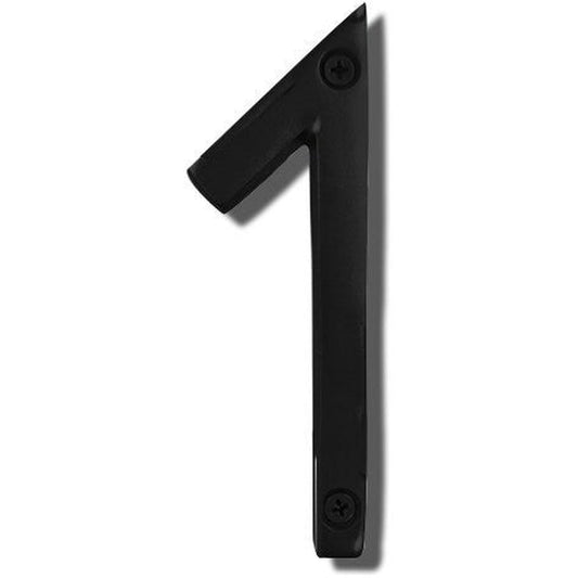 Numéro d'adresse de maison d'ombre à montage flottant, #1, noir, aluminium, 8 pouces