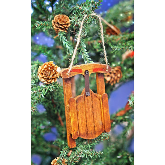 Sled Ornament Brown, 30% Off