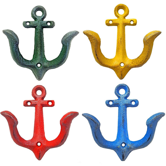 Anchor Hook 4 Assorted Colours