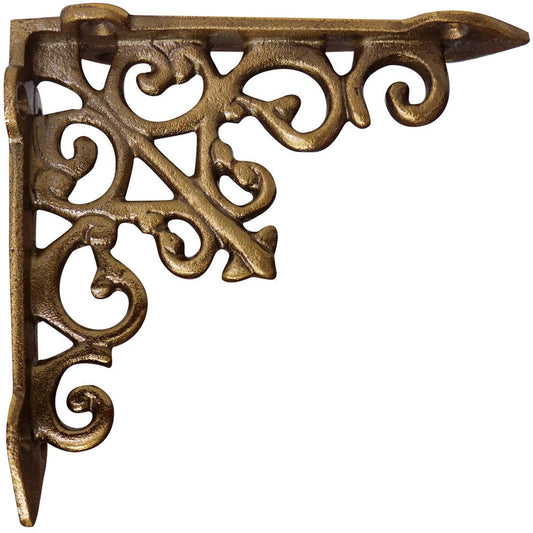 Victorian Shelf Bracket, Small, Antique Gold