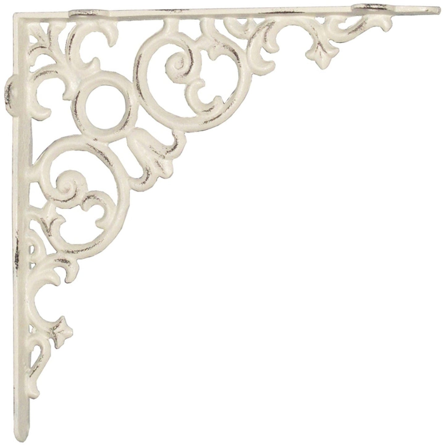 Shelf Bracket, Scroll, White