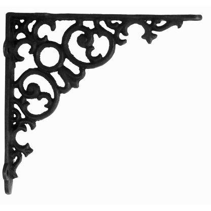 Scroll Shelf Bracket, Medium, Black