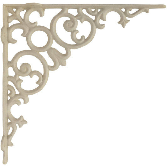 Shelf Bracket, Scroll, Large, White