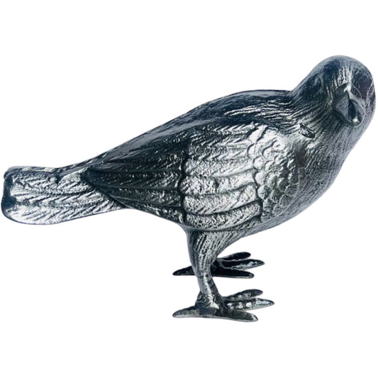 Cast Iron Crow, Head To Side, Antique Metal