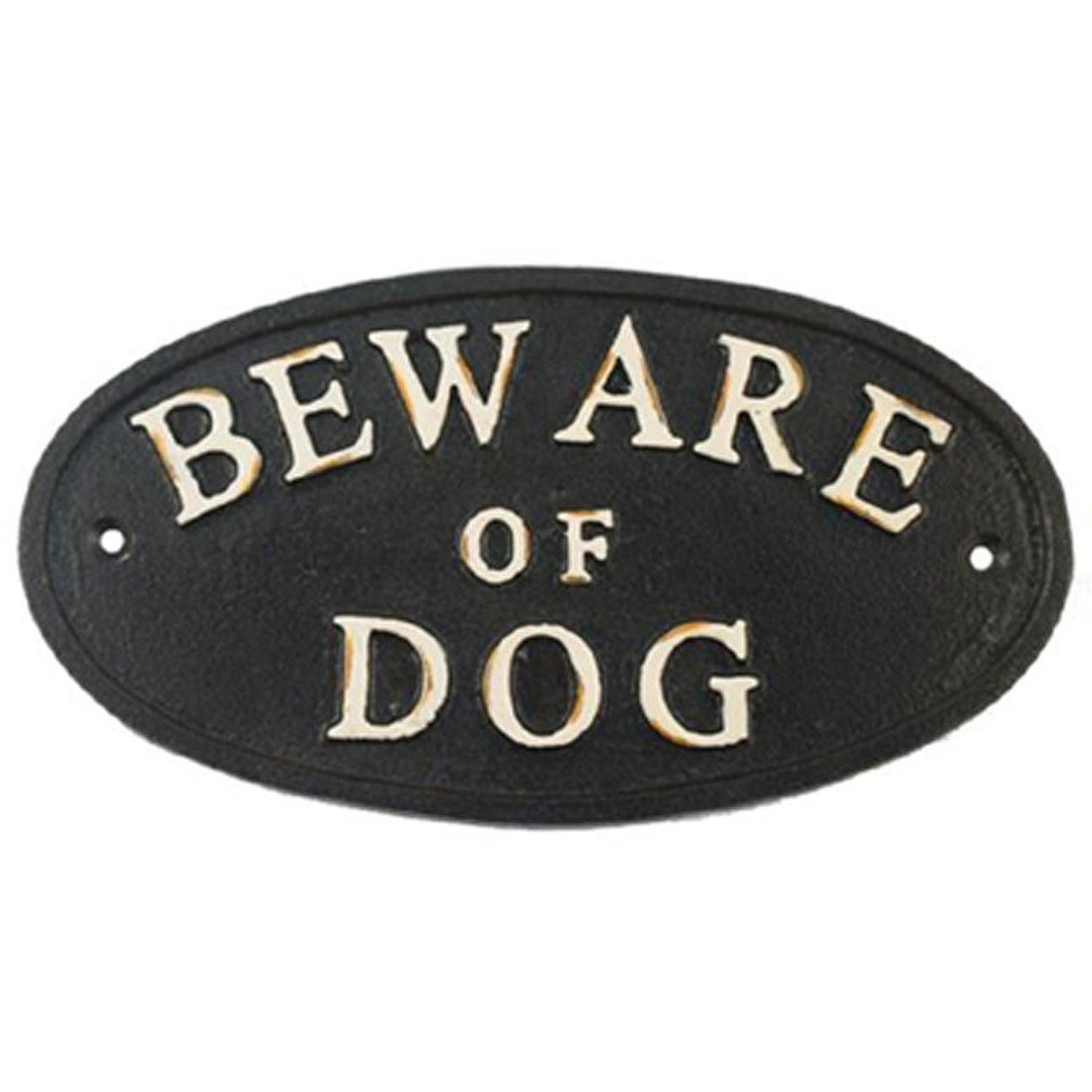 ~BEWARE OF DOG~ white script