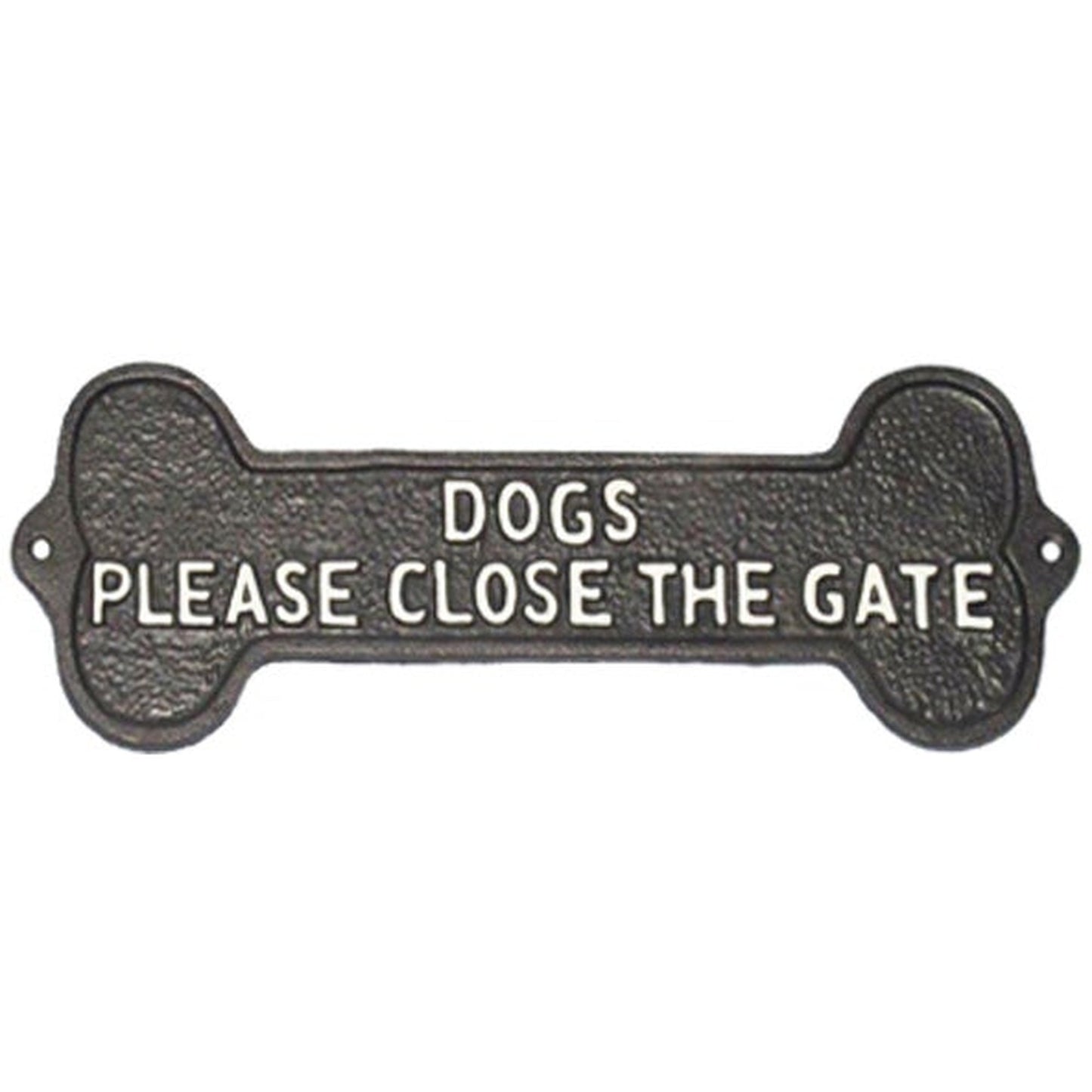 Plaque en fonte - CHIENS PLS CLOSE THE GATE