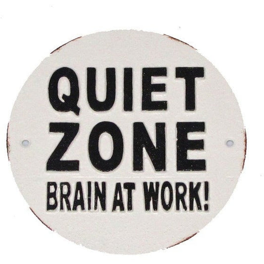 Quiet Zone Brain At Work! Plaque, 7D, China, 20% Off