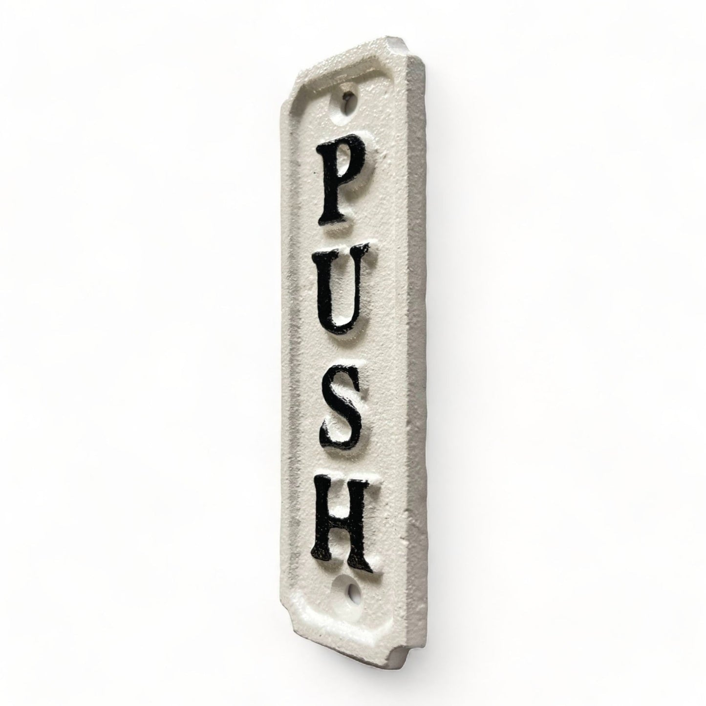 ~Push~ Sign, White