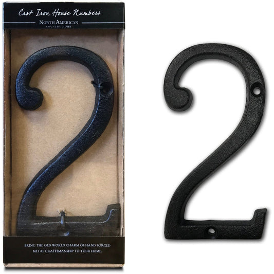 Cast Iron Roman Number 2 BLK