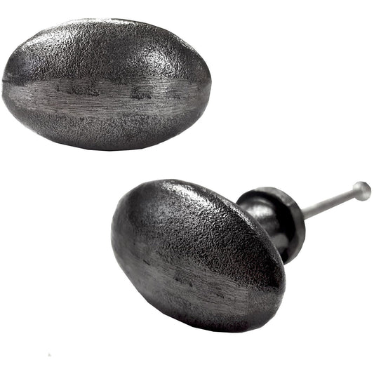 Bouton ovale en fonte solide, boutons rustiques pour armoires et meubles, métal antique