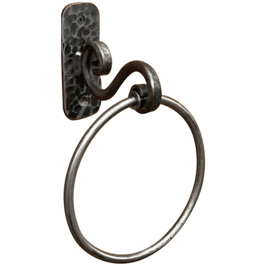 Forged Hand Made Towel Ring, Antique Metal