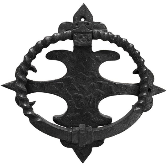 30% Off, Ring Pull Door Knocker, Iron, Rustic Black