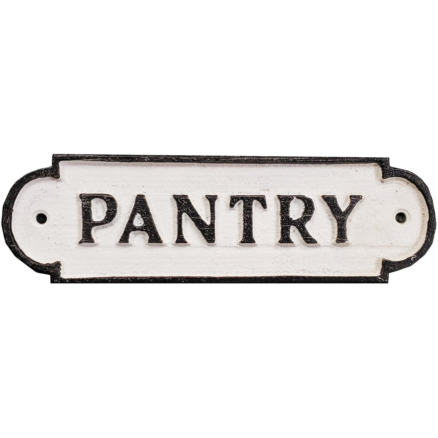 Cast Iron Sign, Pantry, Black Words With Whiteground