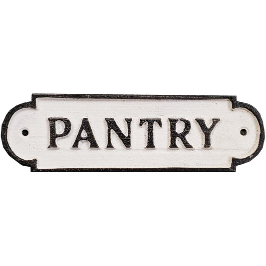 Cast Iron Sign, Pantry, Black Words With Whiteground