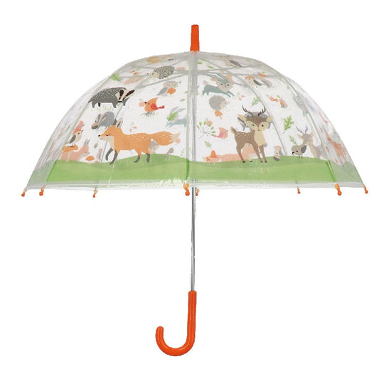 Kids Umbrella Transparent  Forest Animals