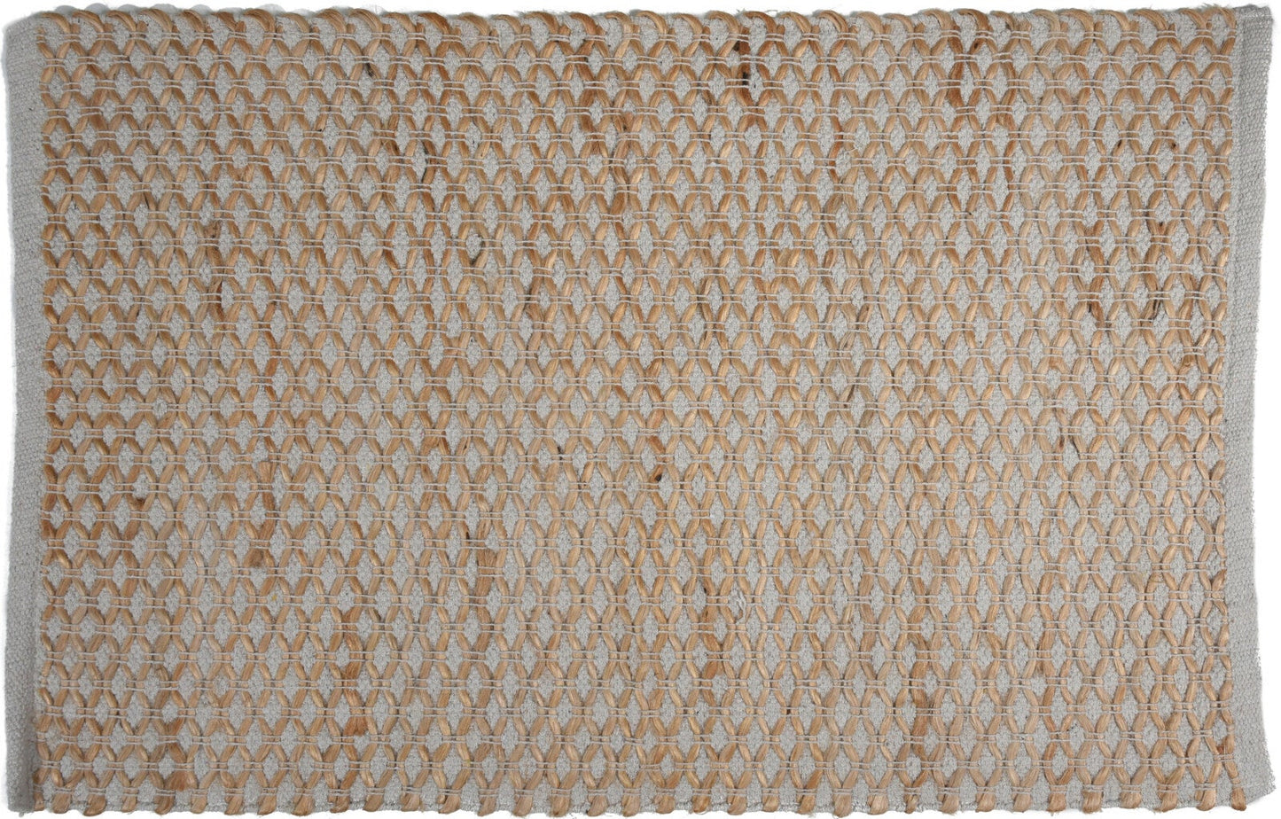 "Tapis, Coton Jute, Taille 60X90Cm. Motif Diamant"