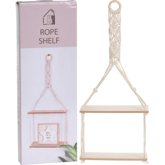 Plateau To Hang With Rope Decoration, 2 Mdf Plateaus
