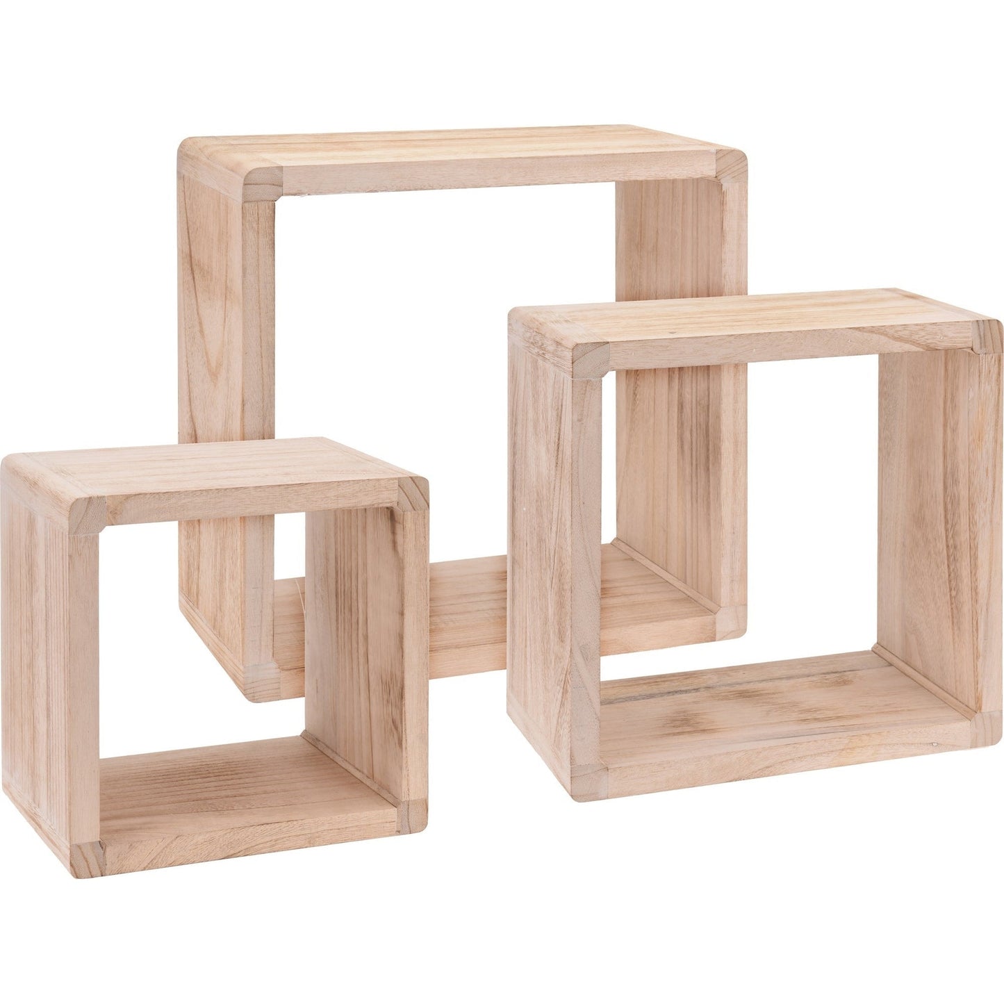 "Présentoir Bois, Set/3, L: 42X42X20C"