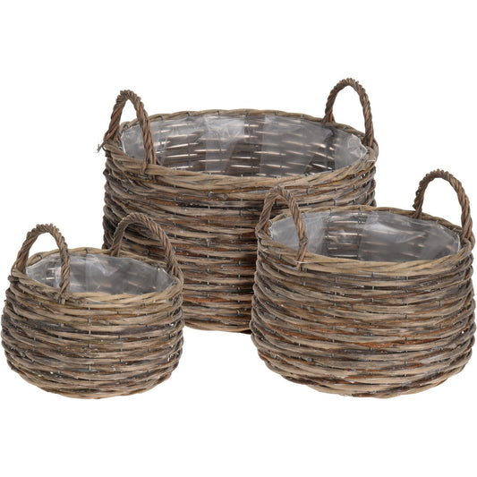 Round Basket Set/3, Willow