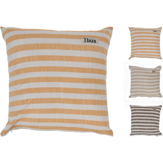 Cushion 45X45cm Stripe 3Ass Cl, Cotton