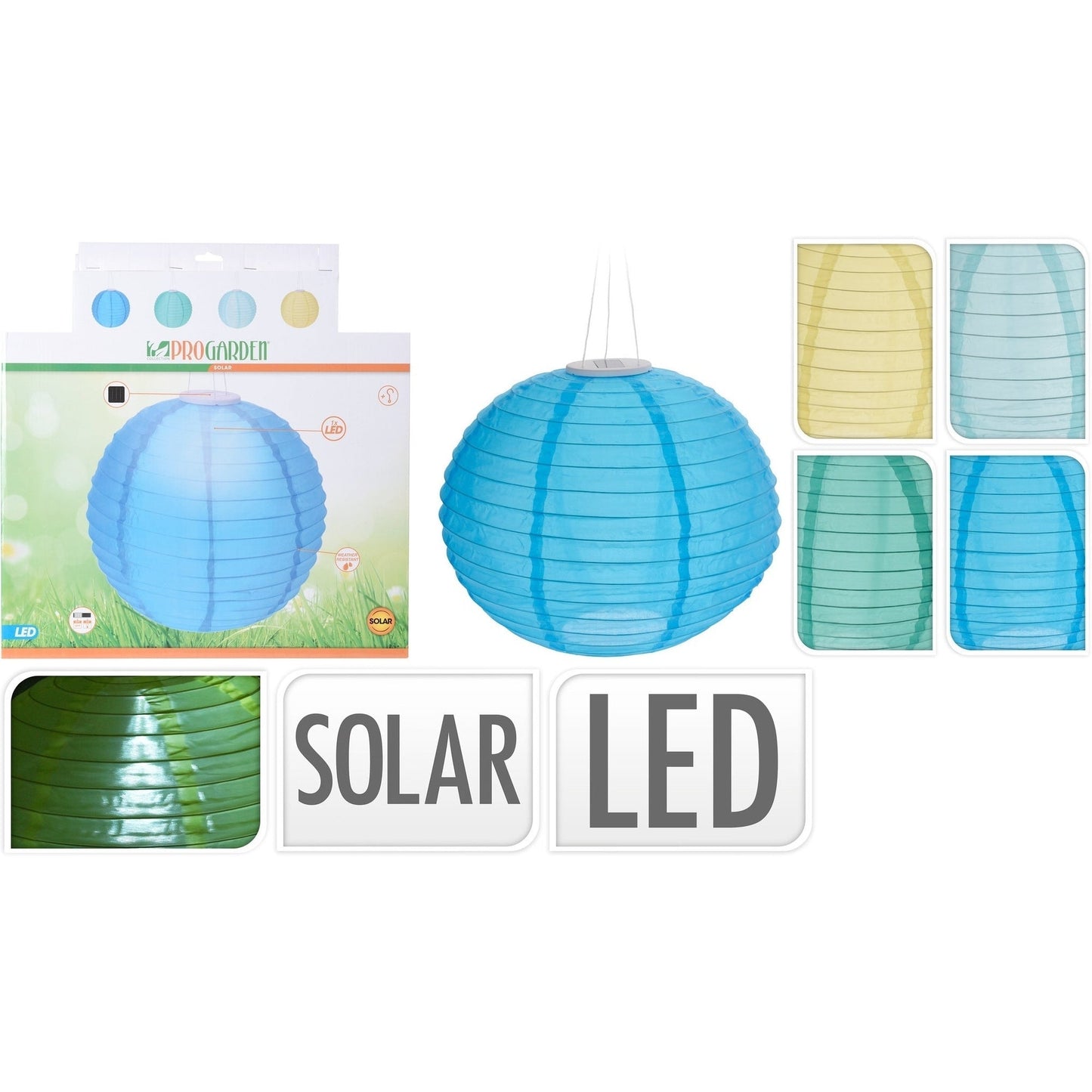 Solar Light Lantern Shape Dia 40cm