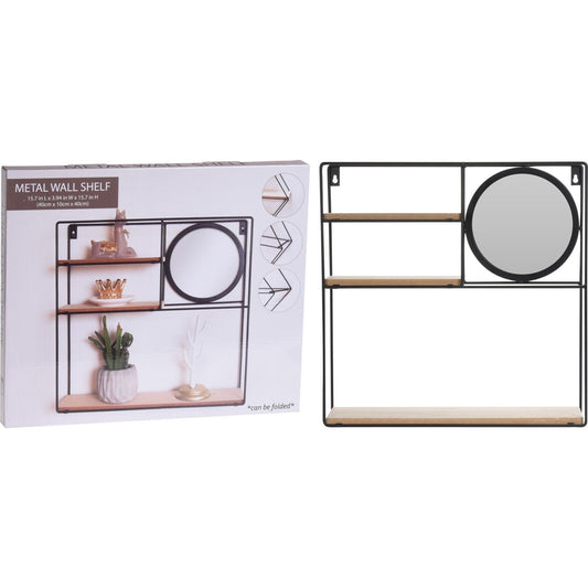 60% Off, Wall Rack Metal With 3 Mdf Shelves. Max. Load 5Kg
